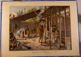 Een huis in aanbouw
