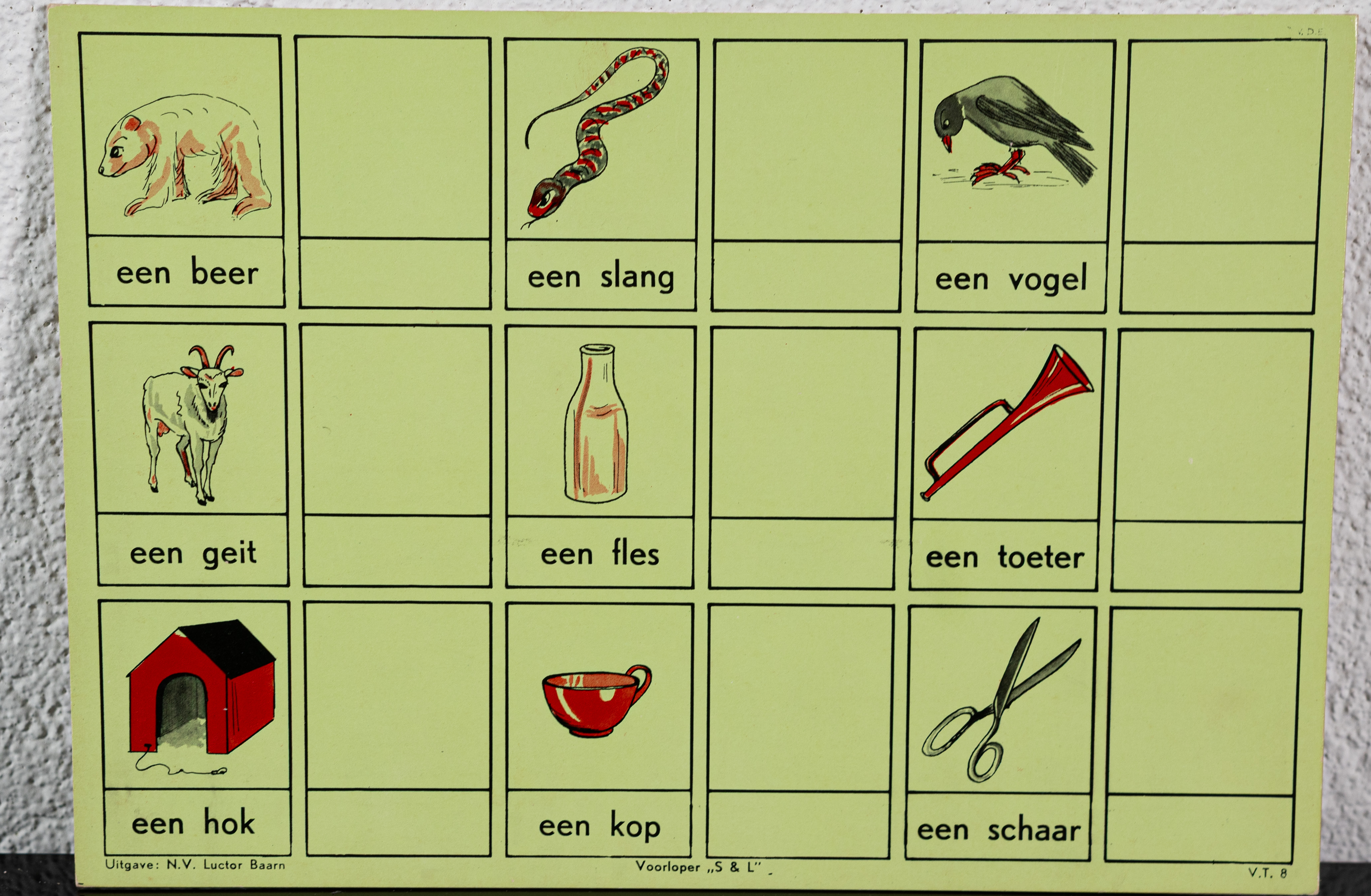 Leesplankje Luctor Baarn Een Beer  Een Slang  Een Vogel