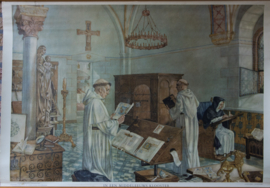 In een middeleeuws klooster