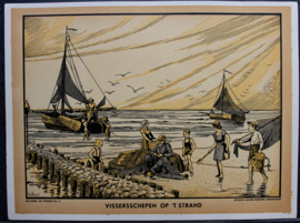Vissersschepen op het strand