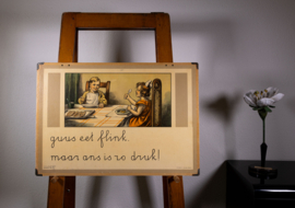 Guus eet flink. Maar Ans is zo druk.