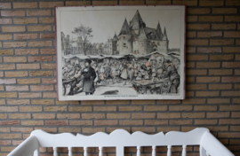 De Nieuwmarkt met Waag  te Amsterdam