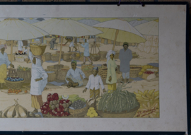 Een tropische markt Sumatra