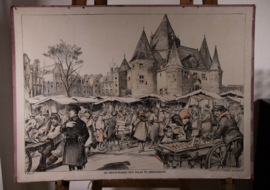 De Nieuwmarkt met Waag  te Amsterdam
