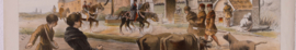 Kasteel met omgeving omstreeks 1300