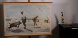 Zoutwinning bij het Pekelmeer Bonaire