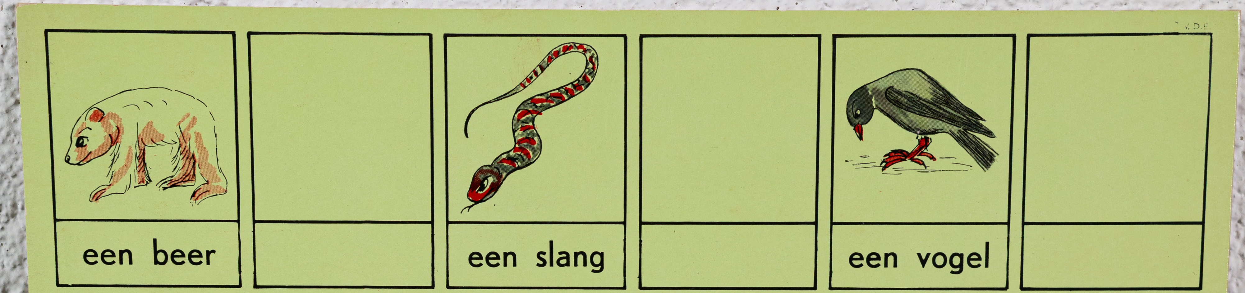 Leesplankje Luctor Baarn Een Beer  Een Slang  Een Vogel