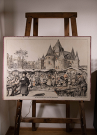 De Nieuwmarkt met Waag  te Amsterdam