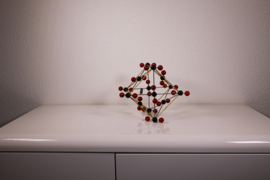 atoom / molecuul model van koolstofdioxide