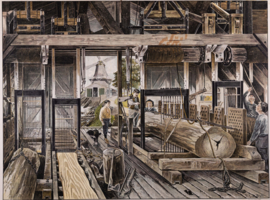 In den houtzaagmolen