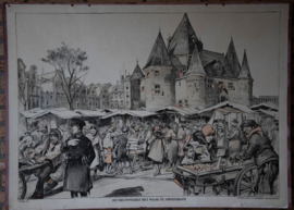 De Nieuwmarkt met Waag  te Amsterdam
