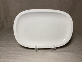 Serviesset Royal Porcelain, wit met geribbelde rand