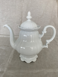 Koffiekan Hutschenreuther, wit met golfrand