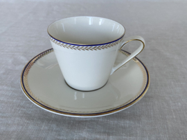 Koffiekop Jäger & Co, sierrand met blauw en goud