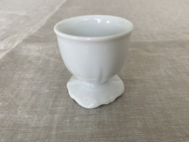 Eierdop Hutschenreuther, wit met golfrand