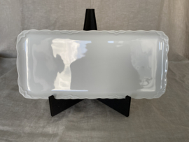 Gebaksset Hutschenreuther, wit met golfrand