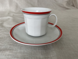 Koffiekop Mitterteich, roodzwarte rand