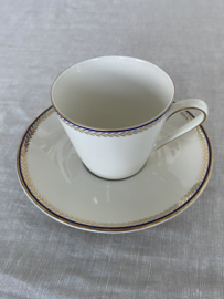 Koffiekop Jäger & Co, sierrand met blauw en goud