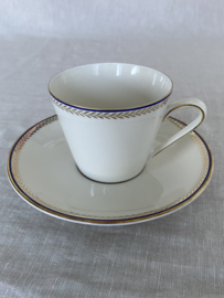 Koffiekop Jäger & Co, sierrand met blauw en goud