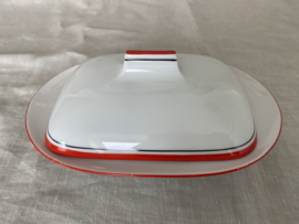 Ontbijtbord Mitterteich, roodzwarte rand