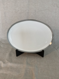 Schalenset Thomas, grijs met zilveren rand