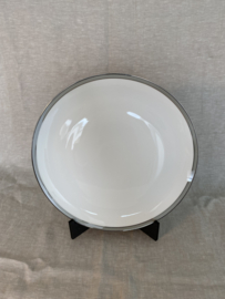 Schalenset Thomas, grijs met zilveren rand