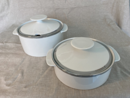 Terrines Thomas, grijs met zilveren rand
