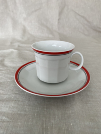 Koffiekop Mitterteich, roodzwarte rand