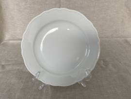 Gebaksbord Hutschenreuther, wit met golfrand