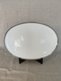 Schalenset Thomas, grijs met zilveren rand