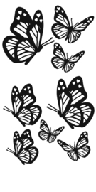 Raam stickers Vlinders 8 stuks