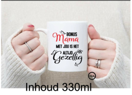 Bedrukte beker voor een bonus mama