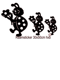 Raamstickers Lieveheersbeestjes 3 stuks