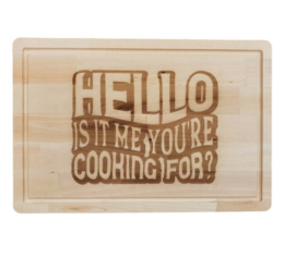 Houten snijplank - serveerplank tekst Hello - Beuken - Verjaardag - Geschenk