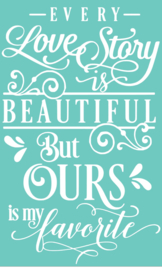 Muur - Raam sticker Every lover story - wanddecoratie - Qoute - deur - spiegel sticker