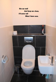 Toilet - wc  muursticker Use me well - decoratief