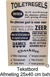 Toilet regels checklist