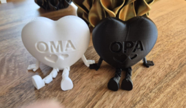 Setje Opa en oma  hartjes