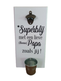 Wand bieropener Superblij bonus papa