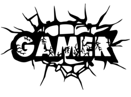 Muur - Deur sticker Gamer - Game - Match afmeting 30x20 cm bxh
