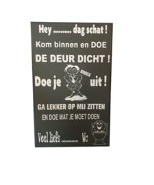 Toilet - Wc Spreukenbord Hey schat - Gein -