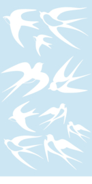 Raam sticker zwaluwen 10 stuks
