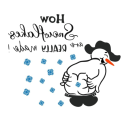 Kerst grappige raam sticker How snowflakes are really made  decoratie raam