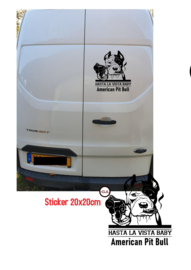 Gangster Auto raam sticker Americaanse Pit bull