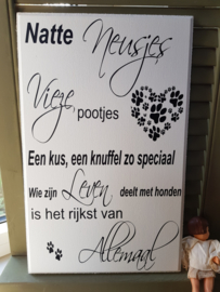 Tekstbord natte neusjes