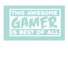 Muur - deur sticker  This awesome Gamer  Slaapkamer - Jongenskamer