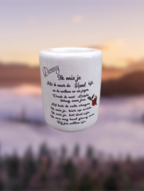 Waxine lichtje met naam