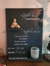 Wandbord Liefde is