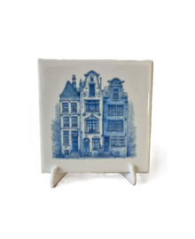 Bedrukte tegel amsterdamse huisjes