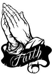 Muur - raam sticker Faih - Handen - Geloof - Vertrouwen -